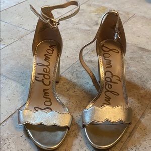 Sam Edelman gold heels 2.5 inches!